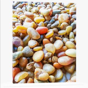 RIVER STONES colorful canvas print size 12x14in